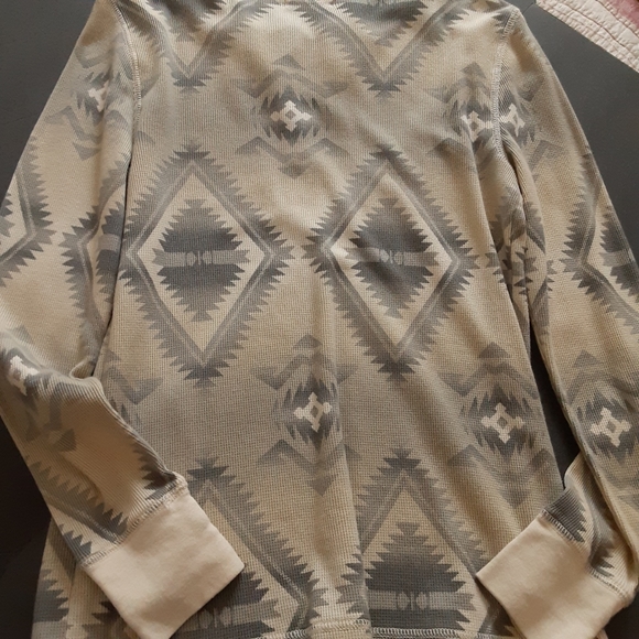 LRL, Lauren Jeans Co., SW Motif, LS Drawstring Close, Cotton Henley - Picture 11 of 11